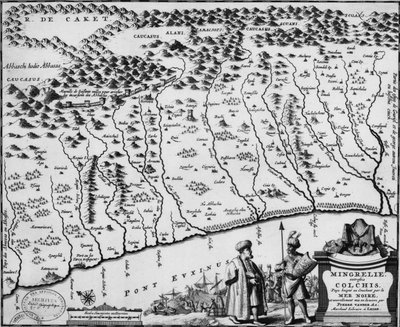 Map of Colchis (1714) - Shows the Oldest Known Depiction of the Wall by Pieter Van der Aa